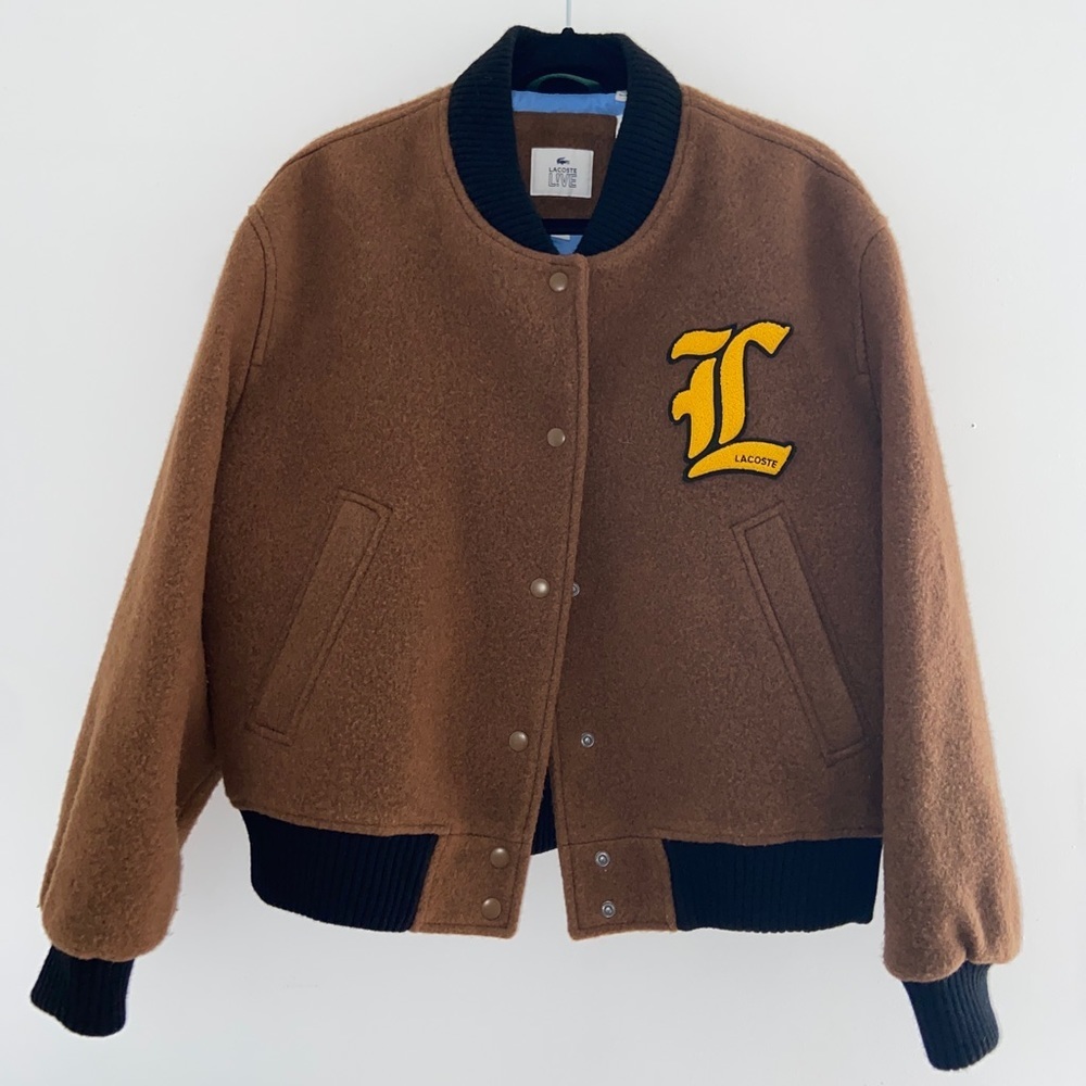 Lacoste L!VE Wool Varsity / Bomber Jacket 1/1 Rare Find UNI​​ - Picture 10 of 11